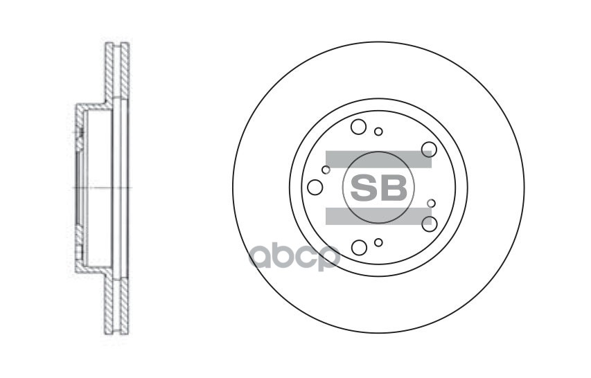 Диск тормозной передний SANGSIN BRAKE SD4102